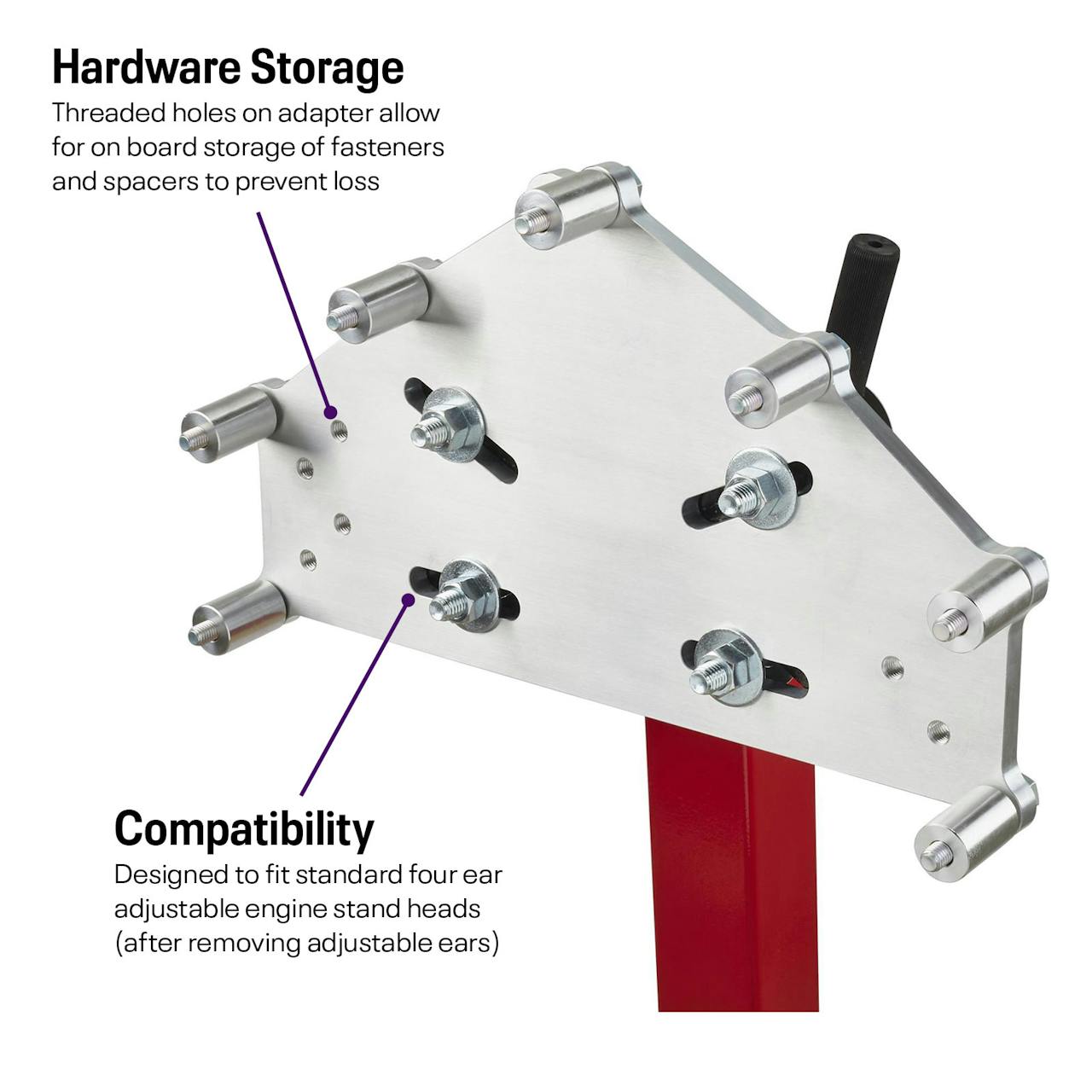 Heavy-Duty Engine Stand Adapter Plate, Chevy SBC/BBC/LS Engines