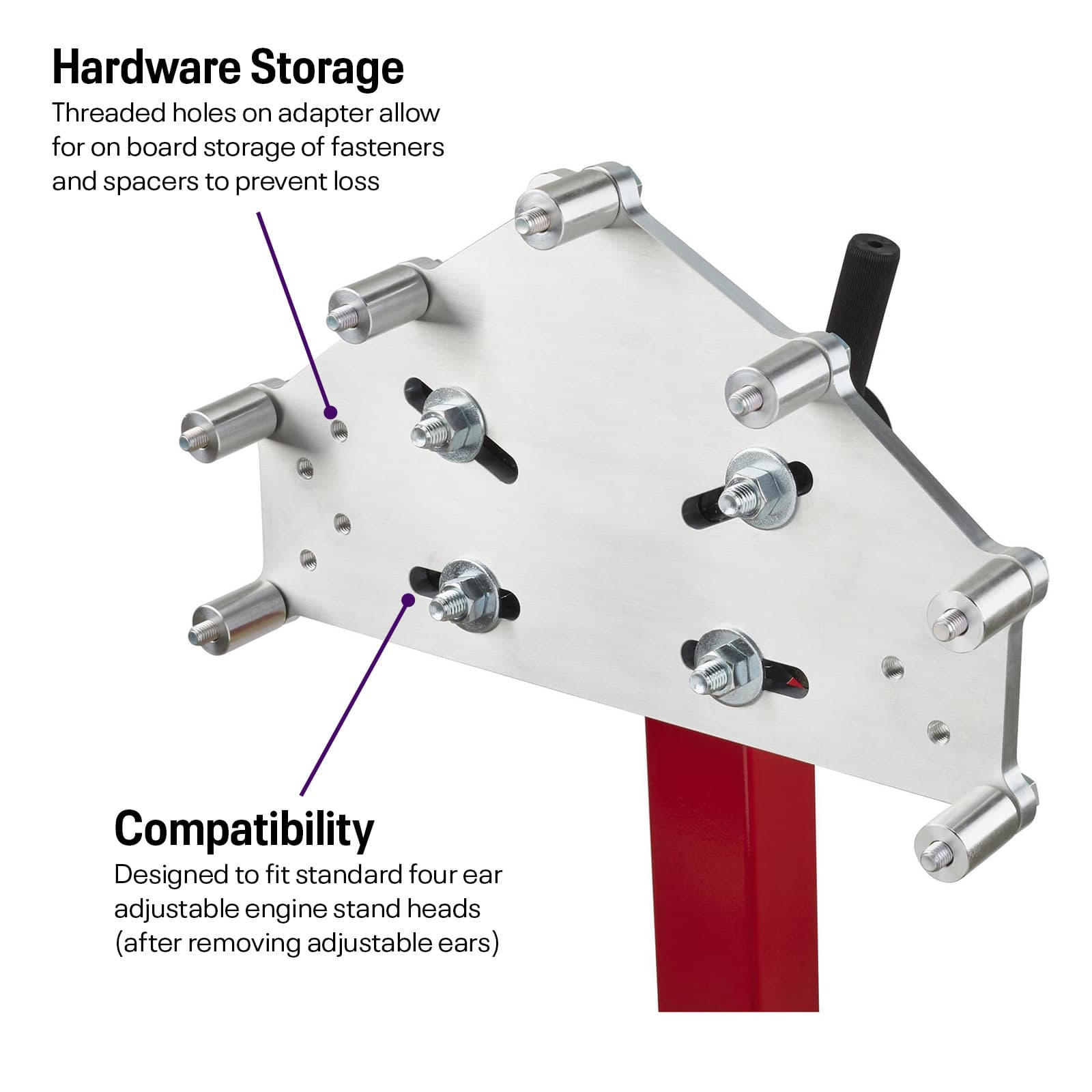 Heavy-Duty Engine Stand Adapter Plate, Chevy SBC/BBC/LS Engines