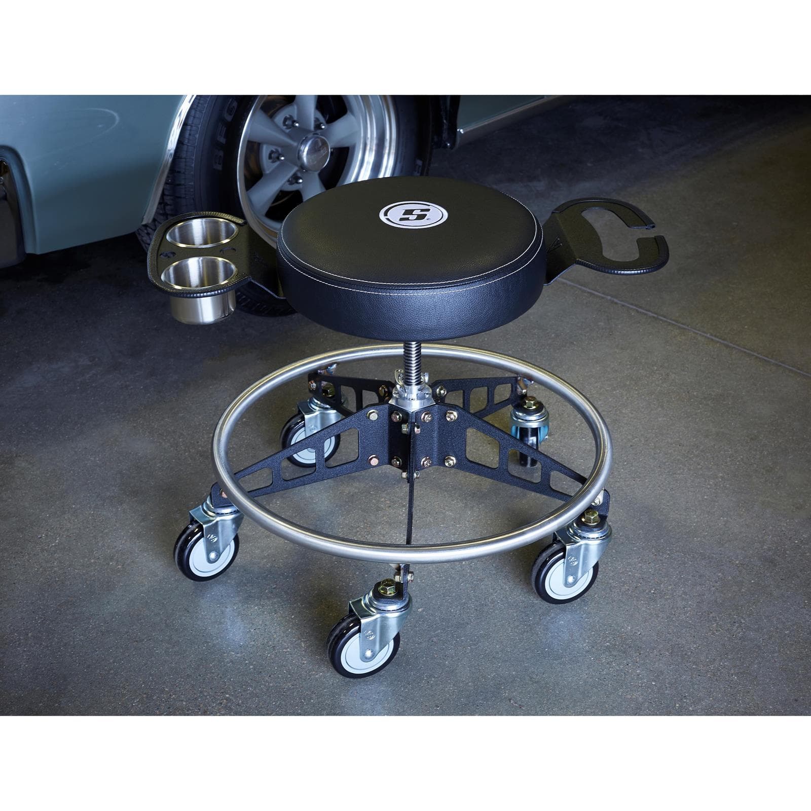 Rolling Chair Sidekick For Robust And Elevated Stools