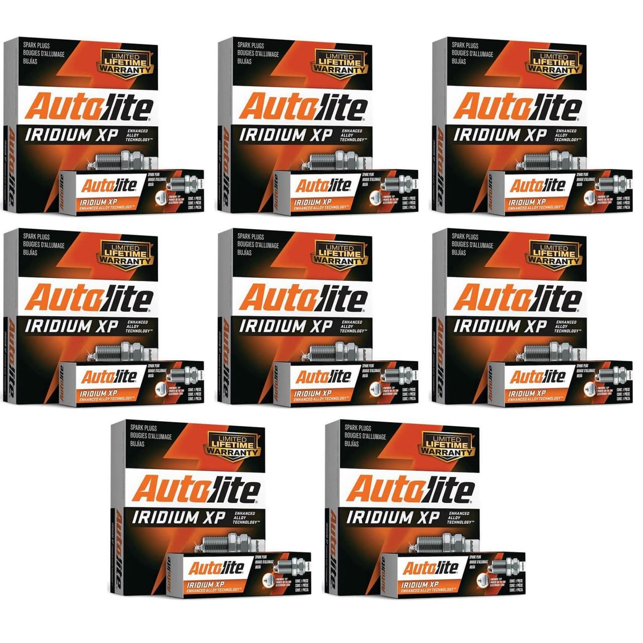 Autolite XP5243 Racing Spark Plug, 5/8 Hex, Long Proj, Set of 8