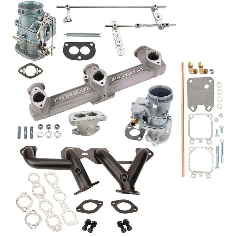 Chevy Inline 6 Carburetor Kit w/Intake, Riser & Speedway Headers