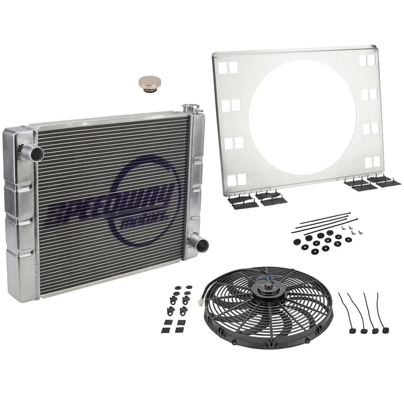 Universal SBC/BBC Radiator Kit w/Single Electric Fan, 31 Inch