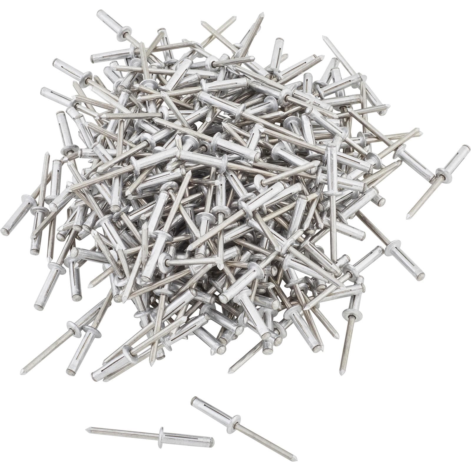 White 3/16" Small Head Tri-Fold Exploding Aluminum Mandrel Pop - Foto 1