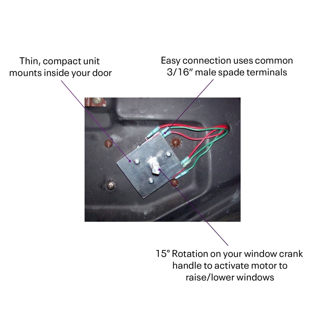 Universal Slim-Fit-Switch Electric Power Window Conversion Kit