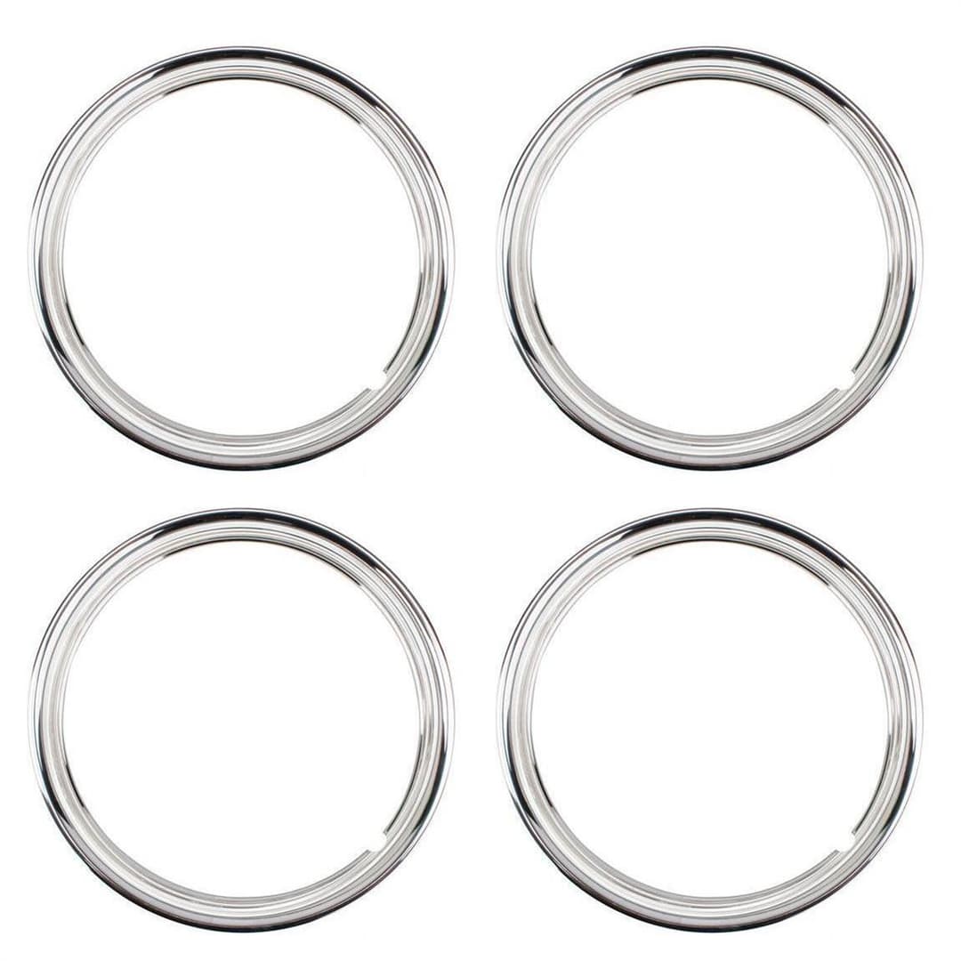 1940 Style Stainless Steel 15 Inch Beauty Ring, Ribbed, 4-Pack