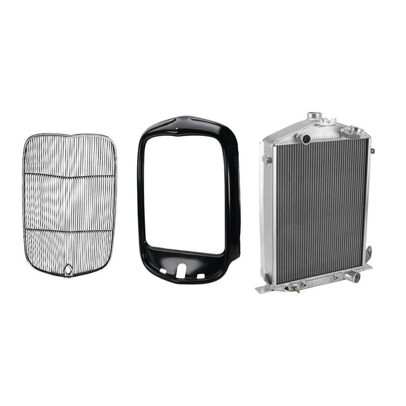 1932 Ford Radiator for Small Block Chevy, Grille Shell and Insert