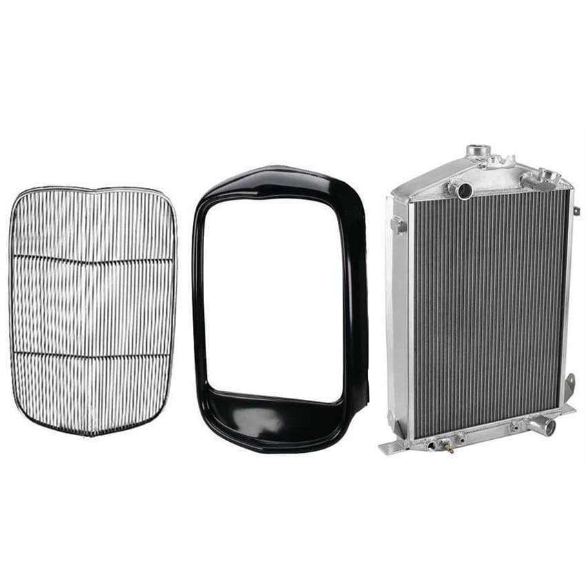 1932 Ford Radiator for Small Block Chevy, Grille Shell and Insert