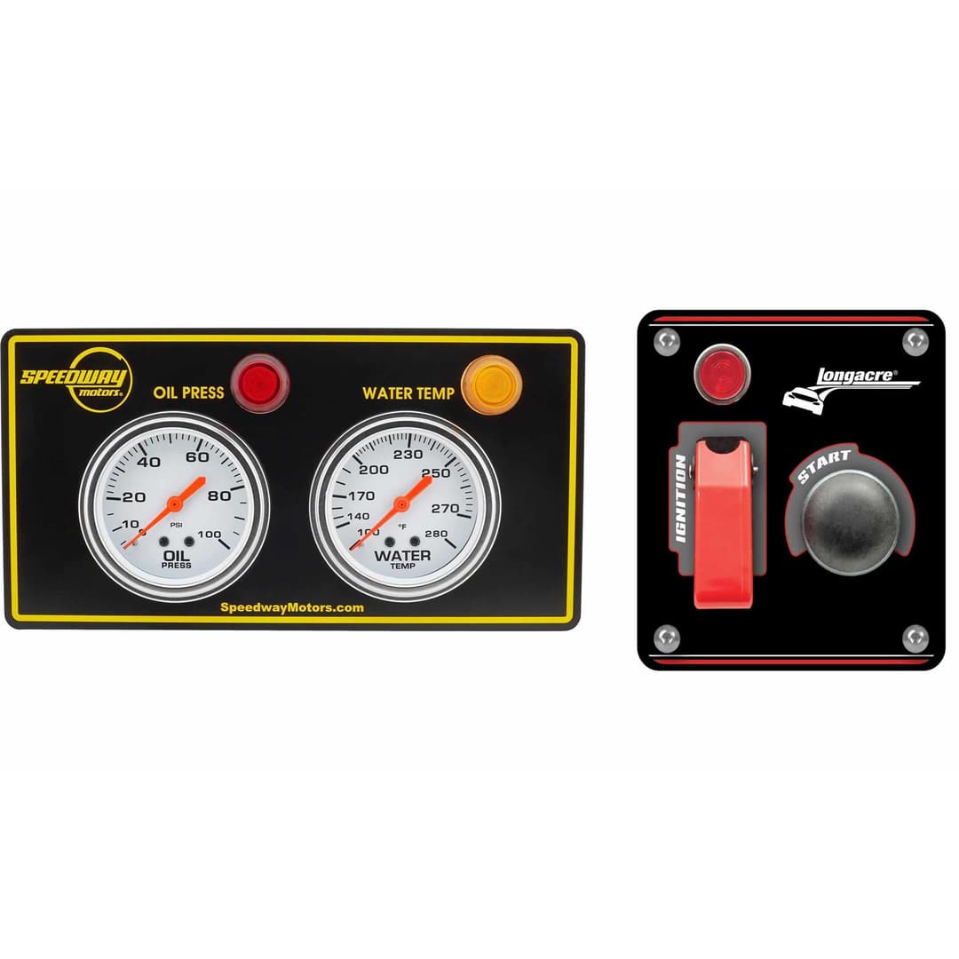 2-Gauge Panel w/Warning Lights,Oil Press/Water Temp & Start Panel