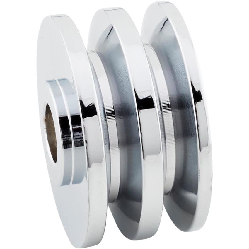 Chrome Dual Groove Alternator Pulley