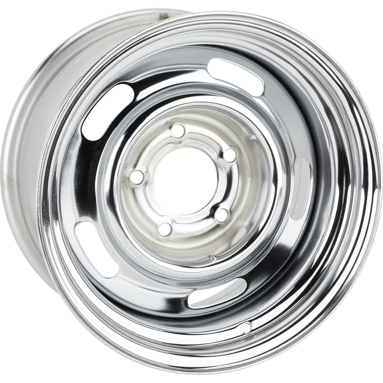 Speedway Steel GM-Style 15 Inch Rally Truck Wheel, 5 On 5 Inch