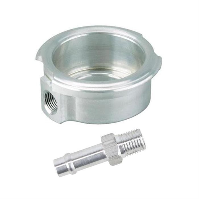 Weld-On Billet Aluminum Radiator Filler Neck & Barb Fitting