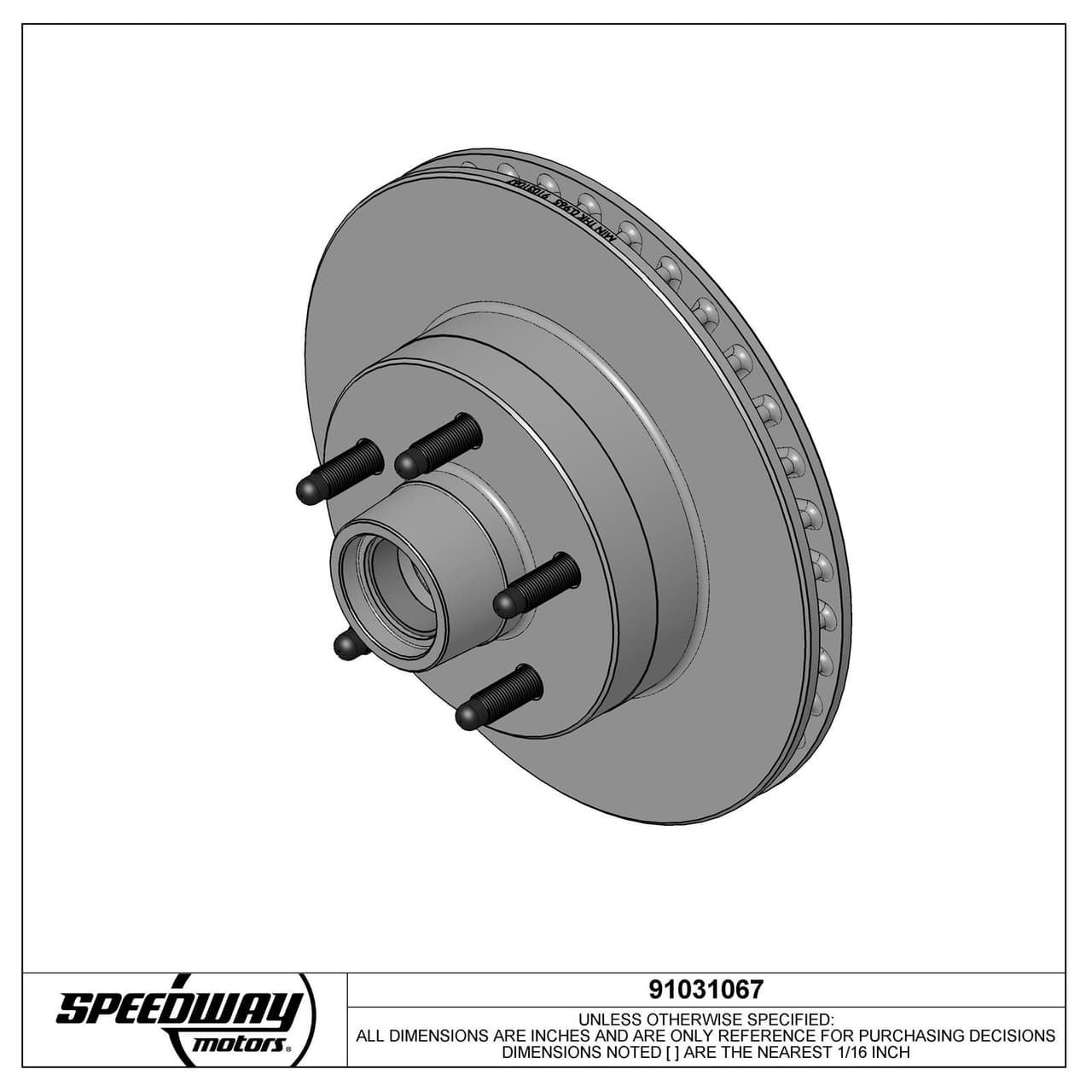 11 Inch GM Brake Rotor with Ford Bolt Pattern