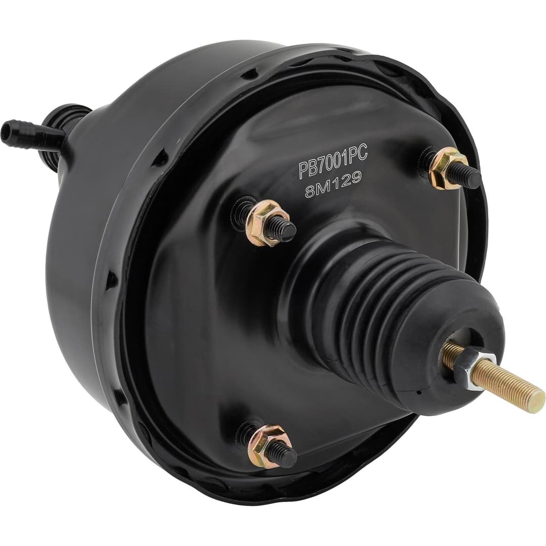 Speedway Single Diaphragm Power Brake Booster, 7 Inch, Black Finish