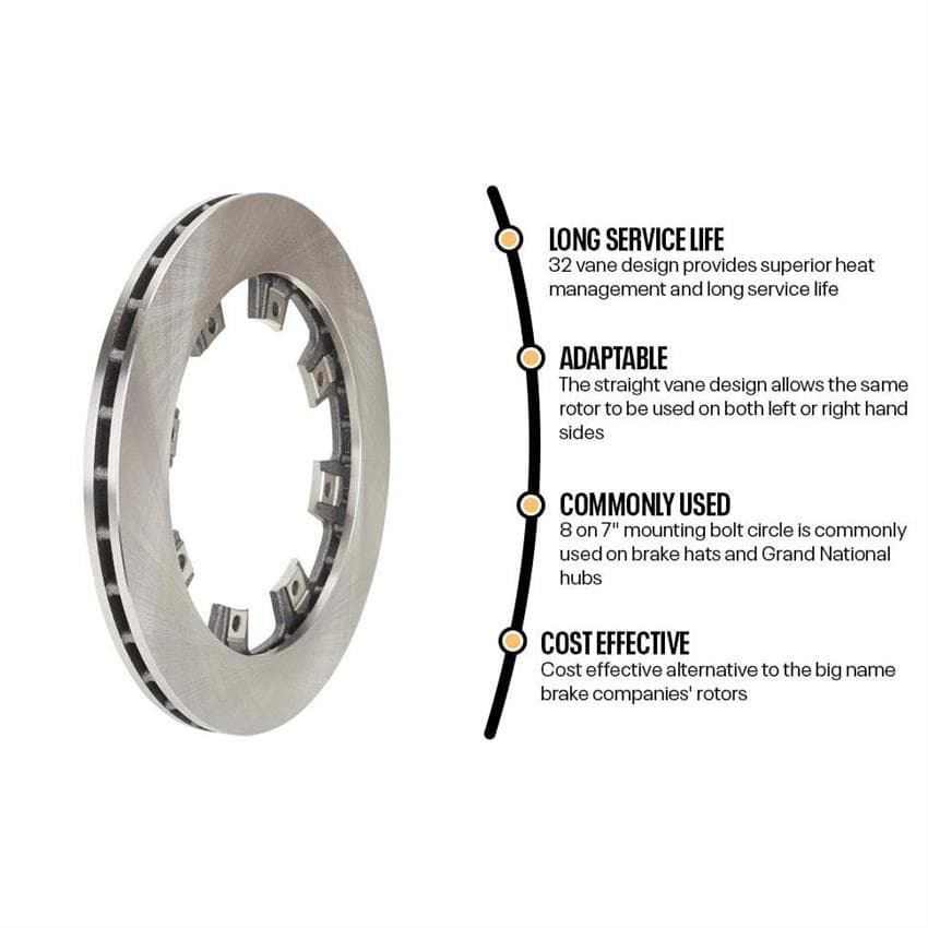 Pro-Lite Vented Brake Rotor, 11.75 x .81 Inch