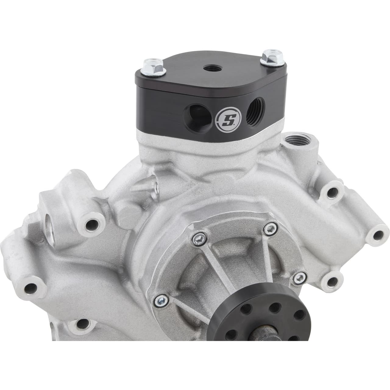 4-Port Water Neck Riser for Edelbrock 8895 or SBC, 1/2 Inch NPT