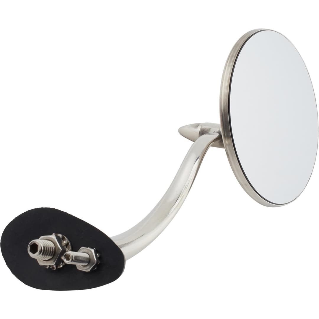 Swan Neck Stainless Round Rear View Mirrors