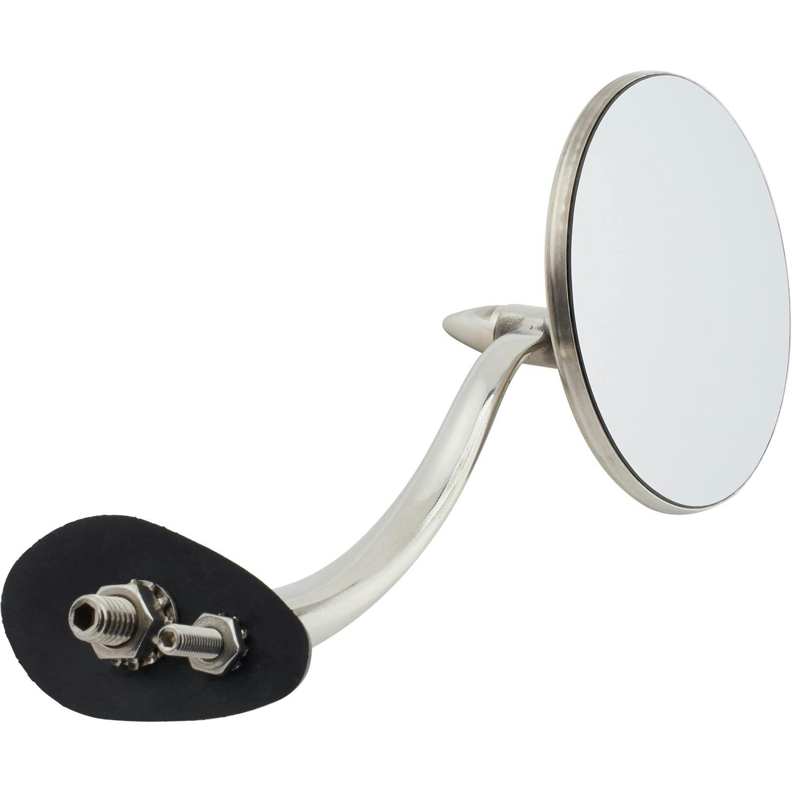 Swan Neck Stainless Round Rear View Mirrors