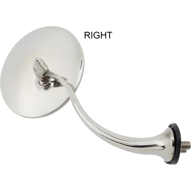 Swan Neck Stainless Round Rear View Mirrors