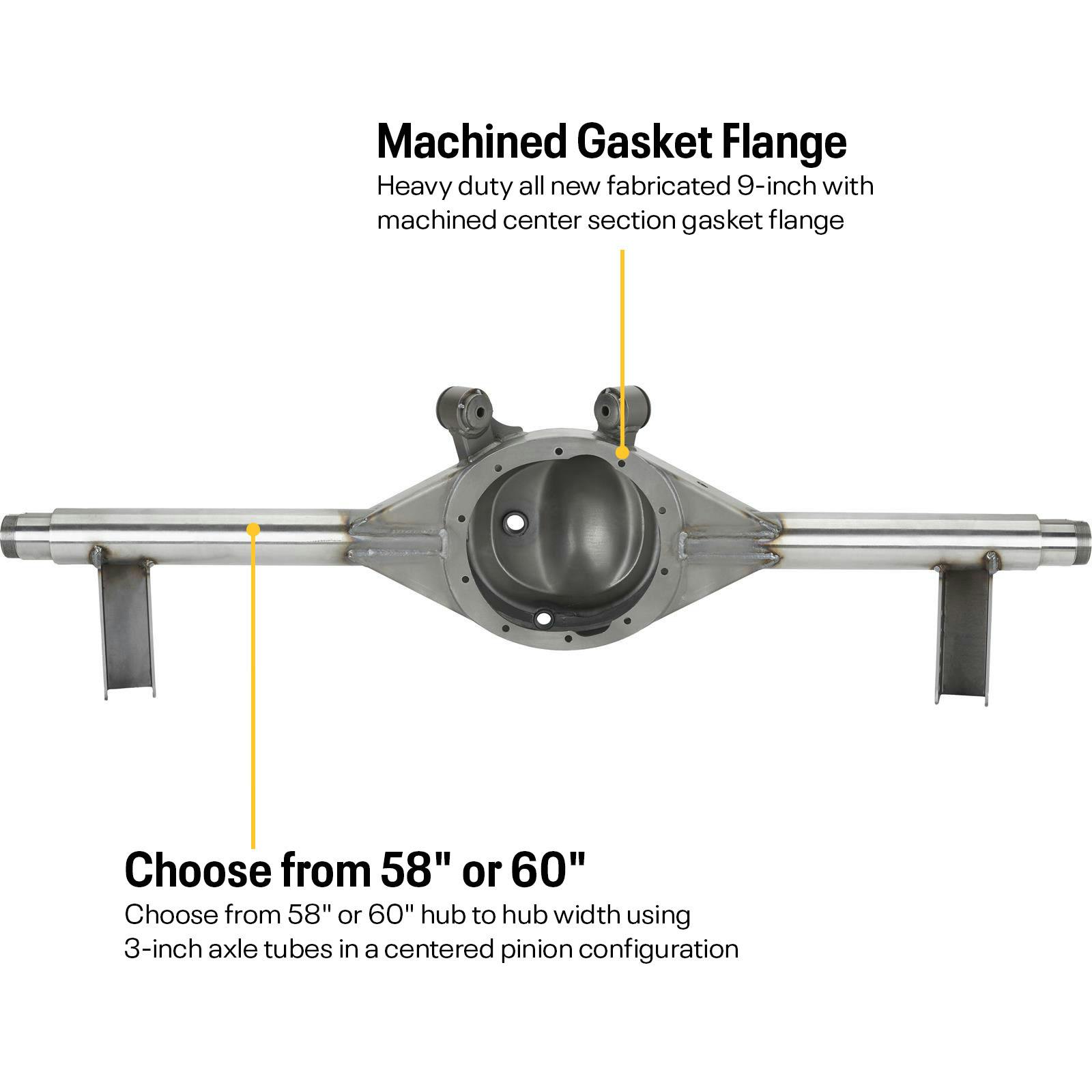 Stock Car 9 Inch Floater Rearend Housing With Brackets, Centered