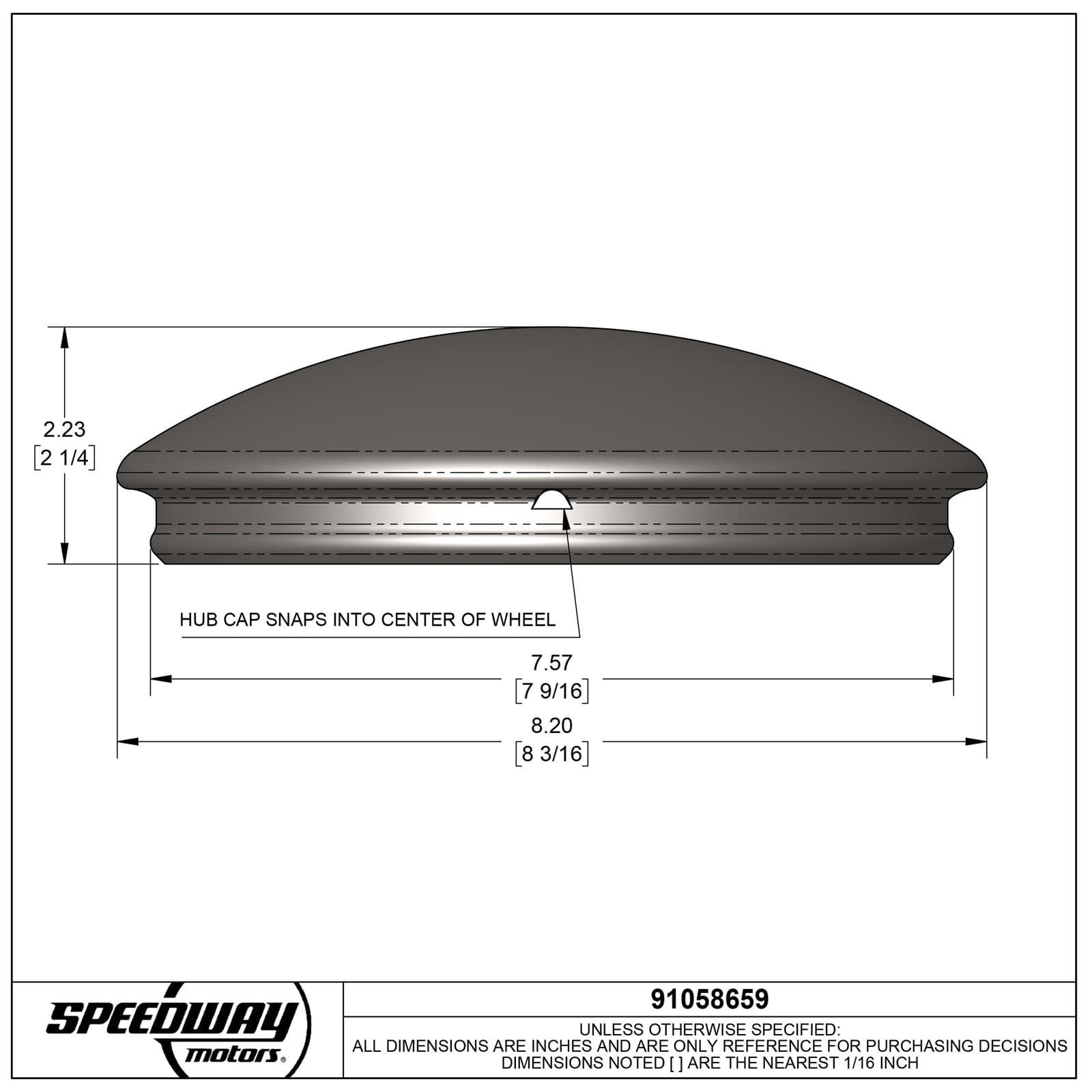 Baby Moon Chrome Hubcap for Smooth Steel Wheels