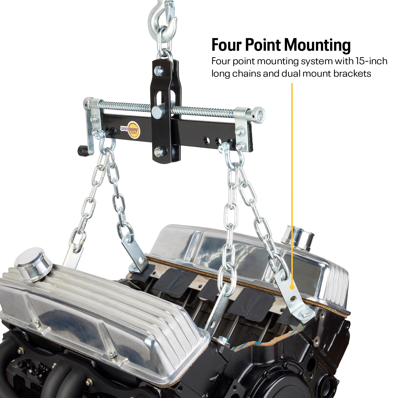 Adjustable Tilt Four-Point Chain Mount Engine Leveler, 1500 Lb.