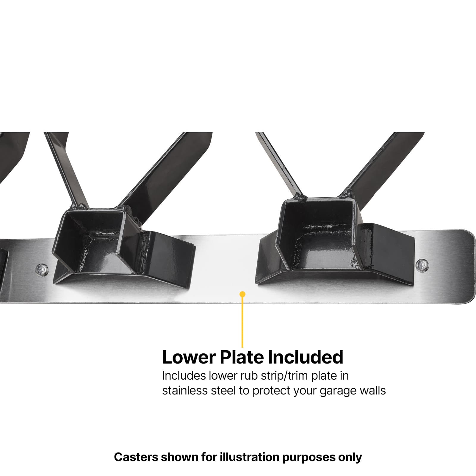 Speedway Motors Four Post Lift Caster Storage Rack, 304 Stainless