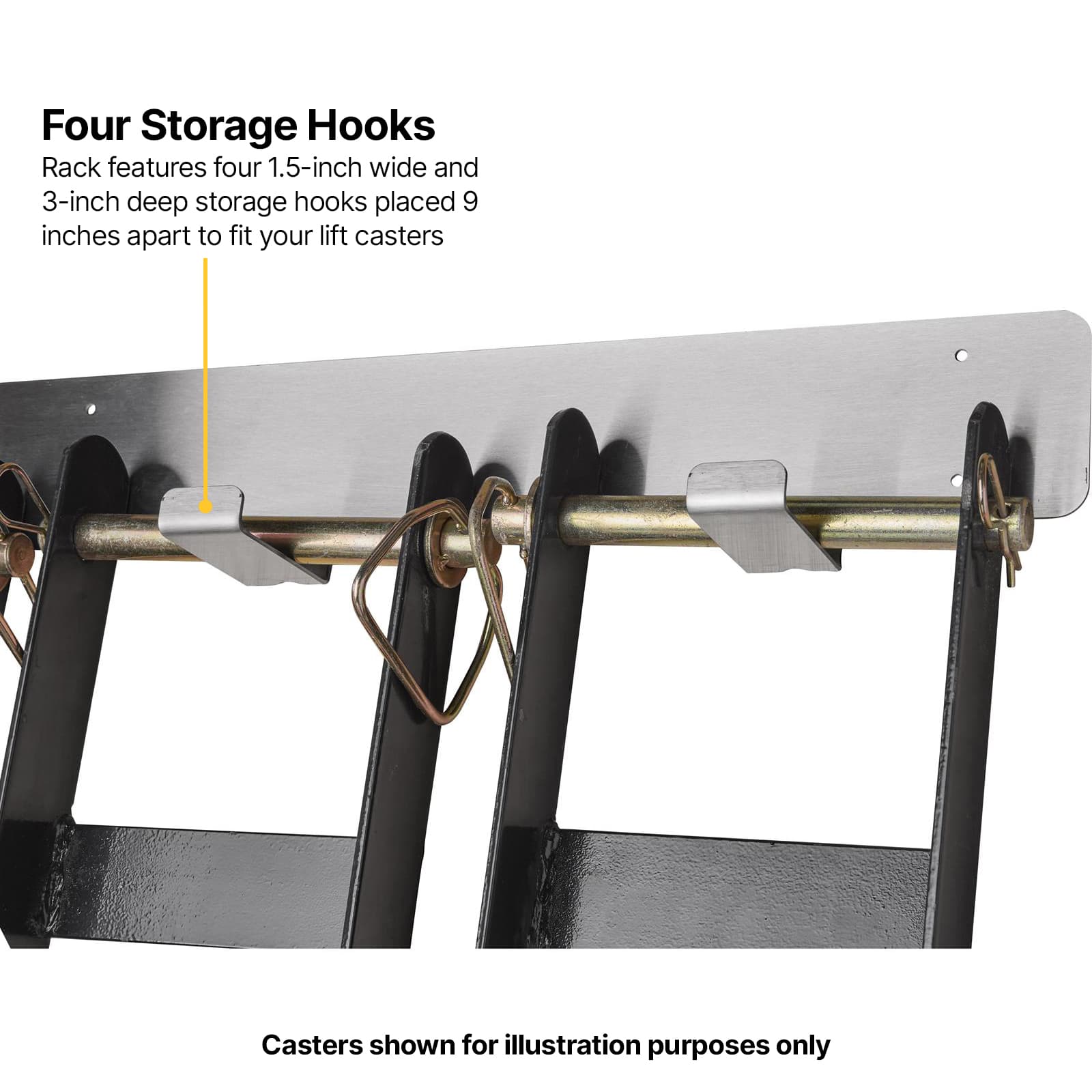 Speedway Motors Four Post Lift Caster Storage Rack, 304 Stainless