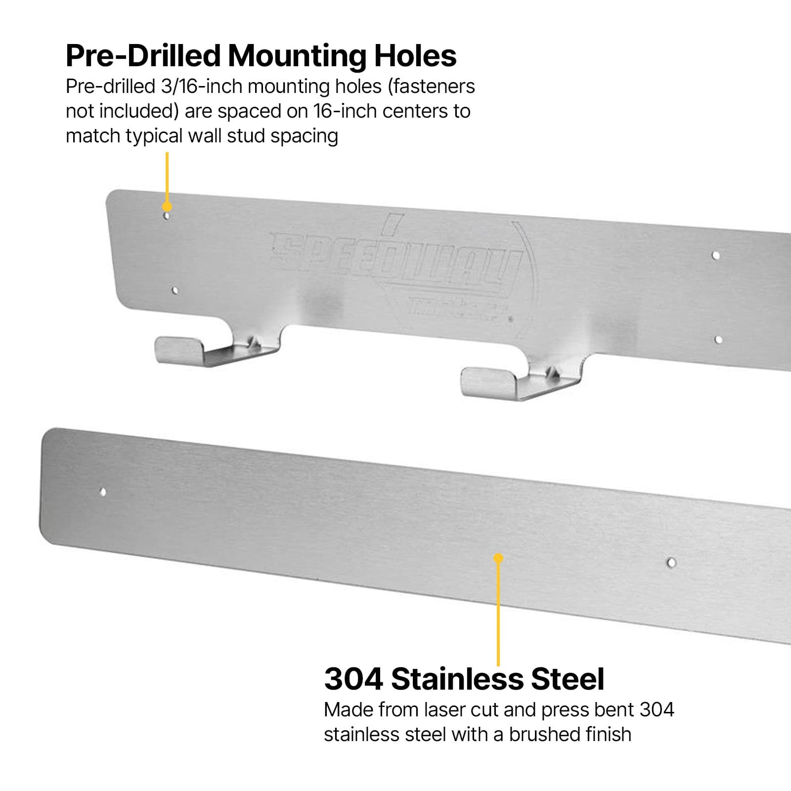 Speedway Motors Four Post Lift Caster Storage Rack, 304 Stainless