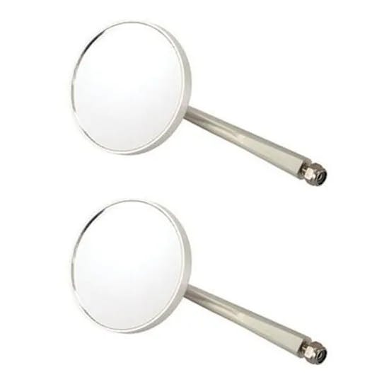 Universal Billet Round Rear View Door Mirror, 3 Inch, Pair