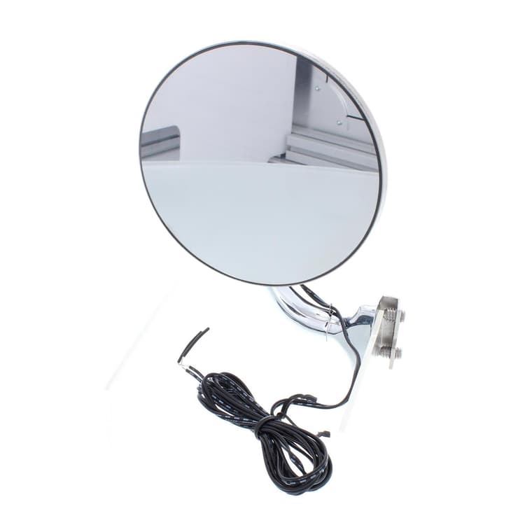 Universal Rear View Door Peep Mirror w/ LED Turn Signal, Pair