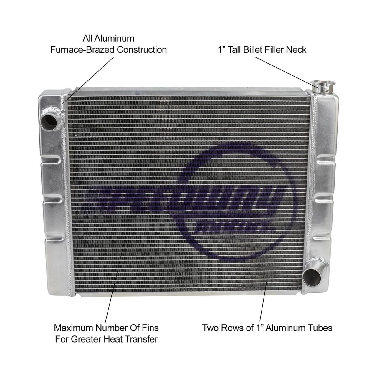 Speedway Modified Radiator & Fan Shroud Kit, 26 Inch, Single Pass