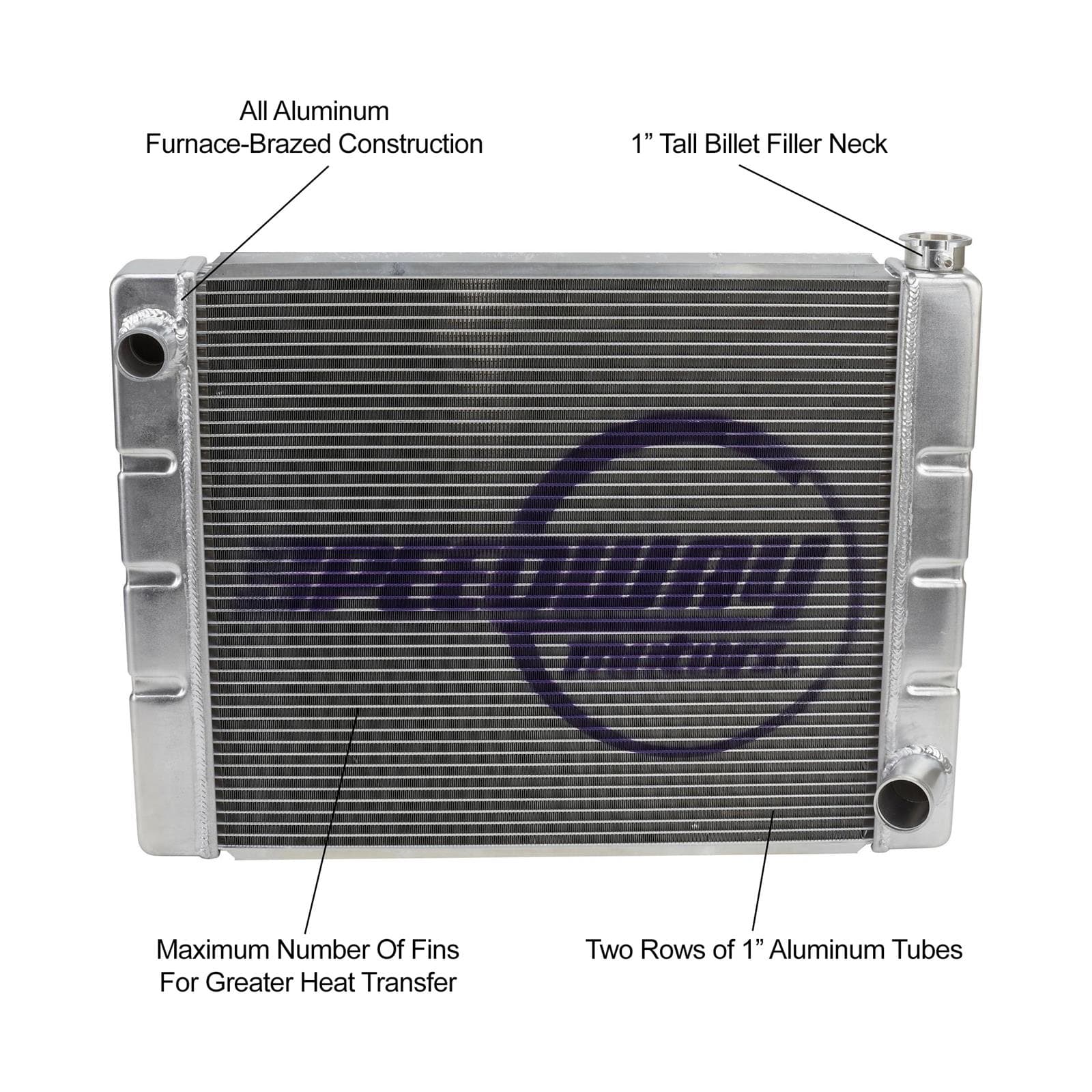 Speedway Modified Radiator & Fan Shroud Kit, 26 Inch, Single Pass