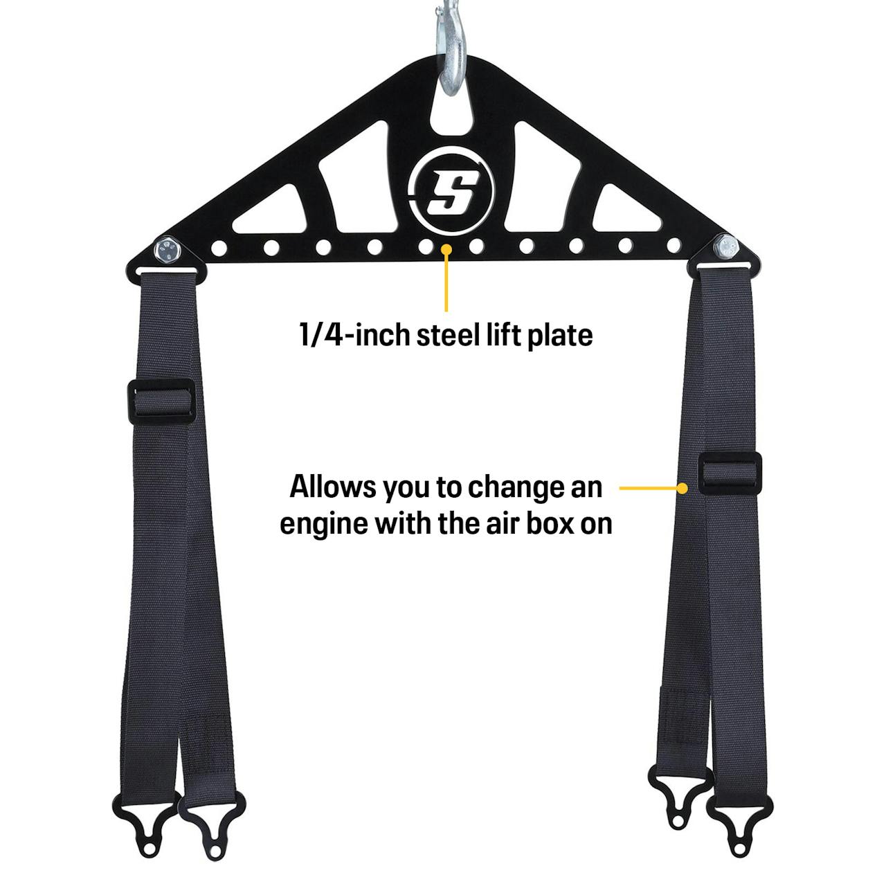 Engine Lifting Sling, 4-Point Adjustable, 1200 Lb. Lift Straps