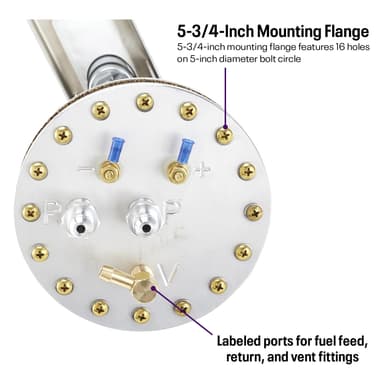 Universal In-Tank Electric Fuel Pump Module, Retrofit EFI/LS Swap