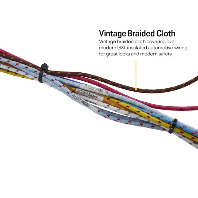 12-Circuit Vintage Wiring Harness Cloth Covered Automotive Wire