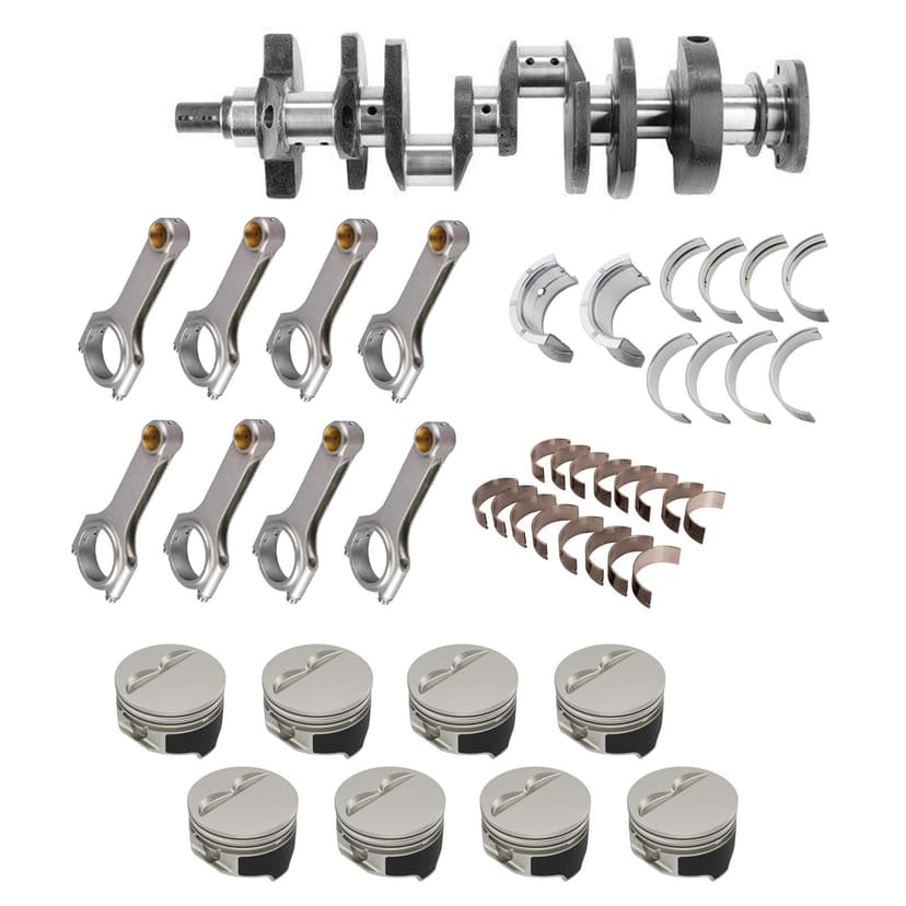 Premium SB Chevy Rotating Assembly, 350 Flat Top, 5.7 In Rods