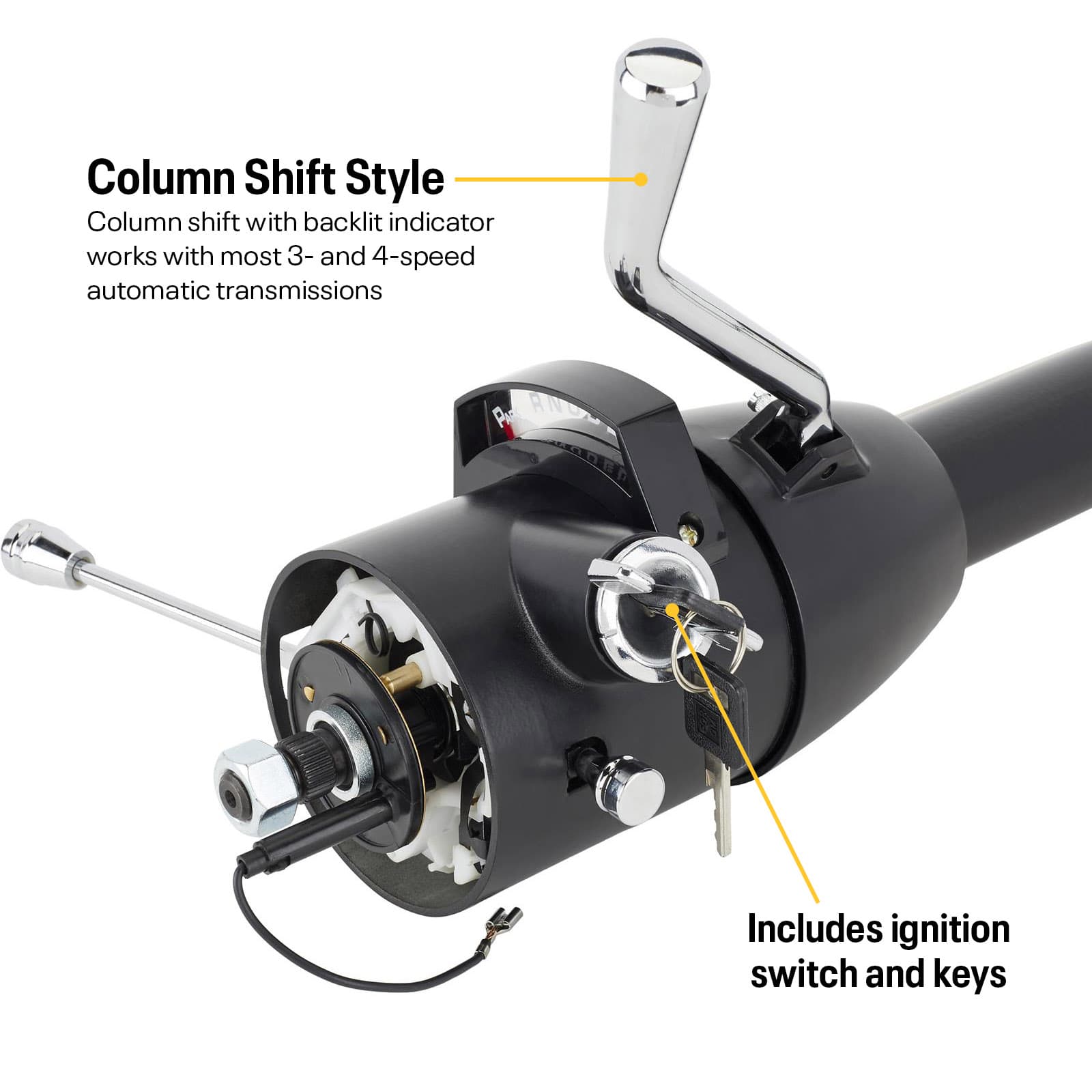 Universal Keyed GM Tilt Steering Column With Shifter, 28