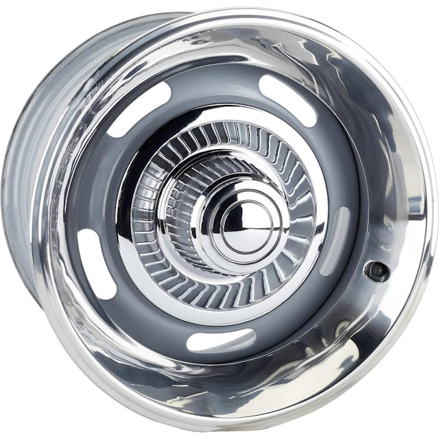 GM Style Rally Wheels, Beauty Rings, Derby Caps, 5 on 4.75, Silv.