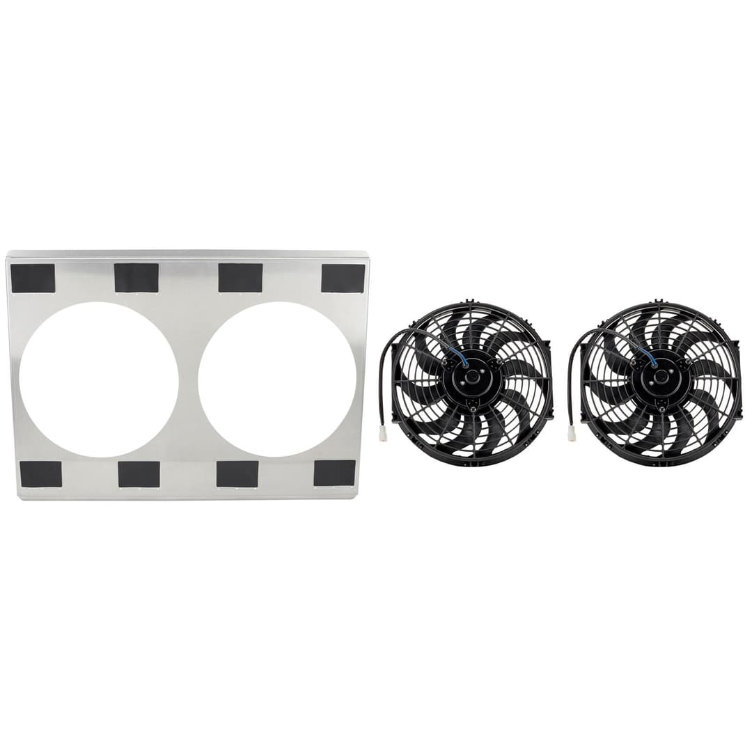 Dual 12 Inch Fan and Shroud Combo for 31 Inch Radiators