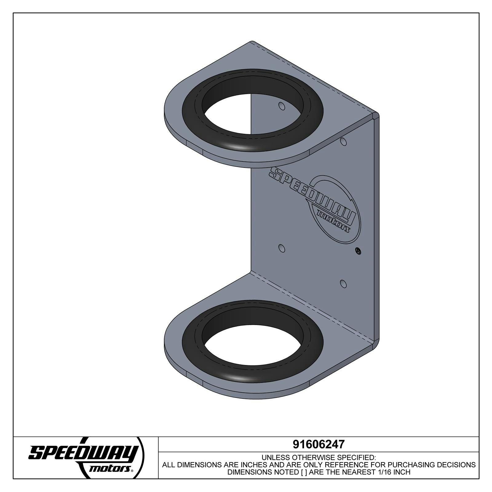 Wall Mount Flashlight Holder, Aluminum, 1-3/4 Inch Hole