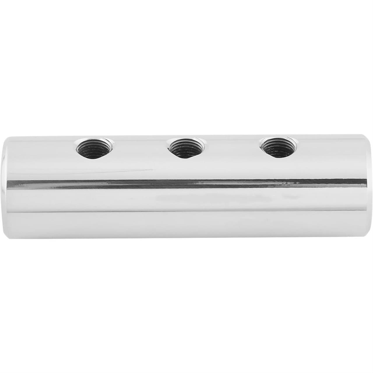 Round Polished Aluminum Fuel Block, 3-Hole