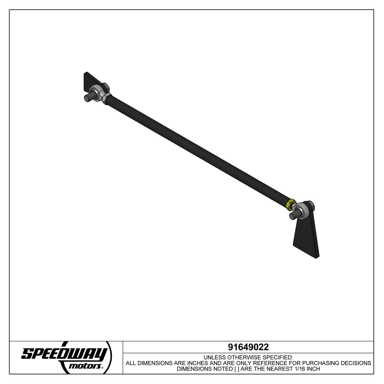 Speedway Universal Weld-On Rear Panhard Bar Track Rod Kit