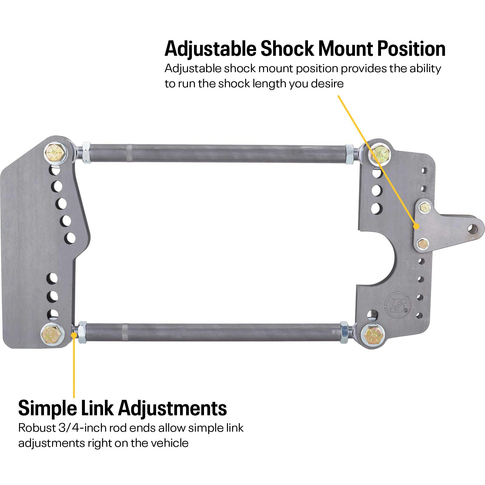 Universal Drag Race H.D. Parallel 4-Link Rear Suspension Kit