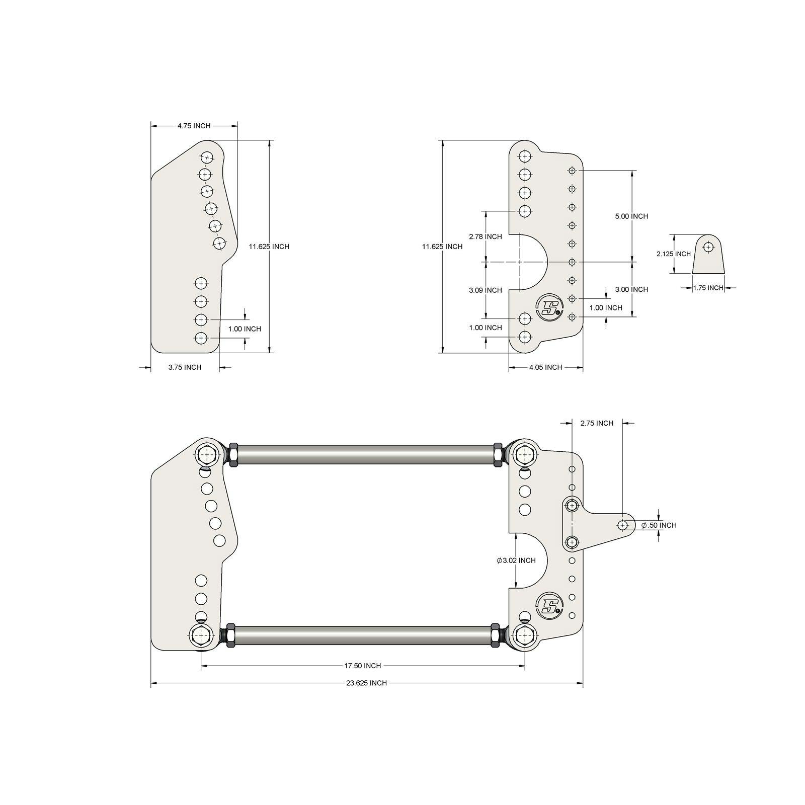 Universal Drag Race H.D. Parallel 4-Link Rear Suspension Kit