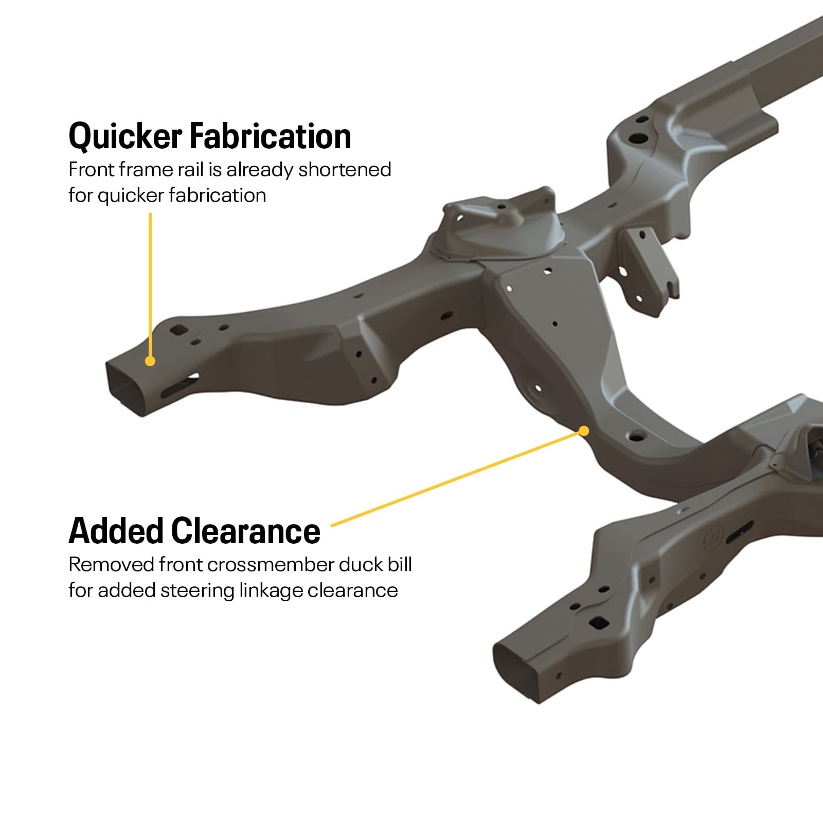 78-88 GM Metric Chassis Hobby Stock Car Frame, Front/Rear/Kit