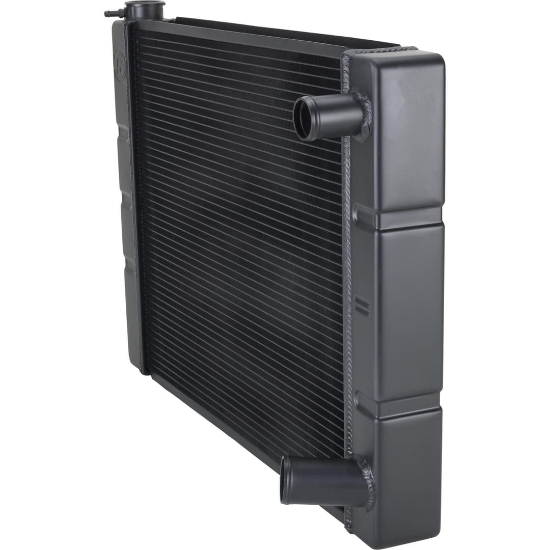 Dual/Double Pass All Aluminum Racing Radiator, SBC/BBC, Black