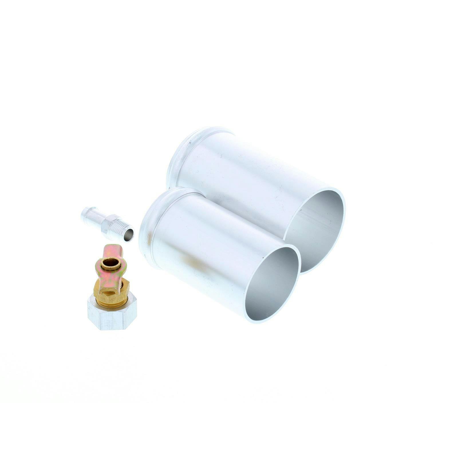 Aluminum Radiator Weld-On Inlet/Outlet Neck Kit w/ Petcock