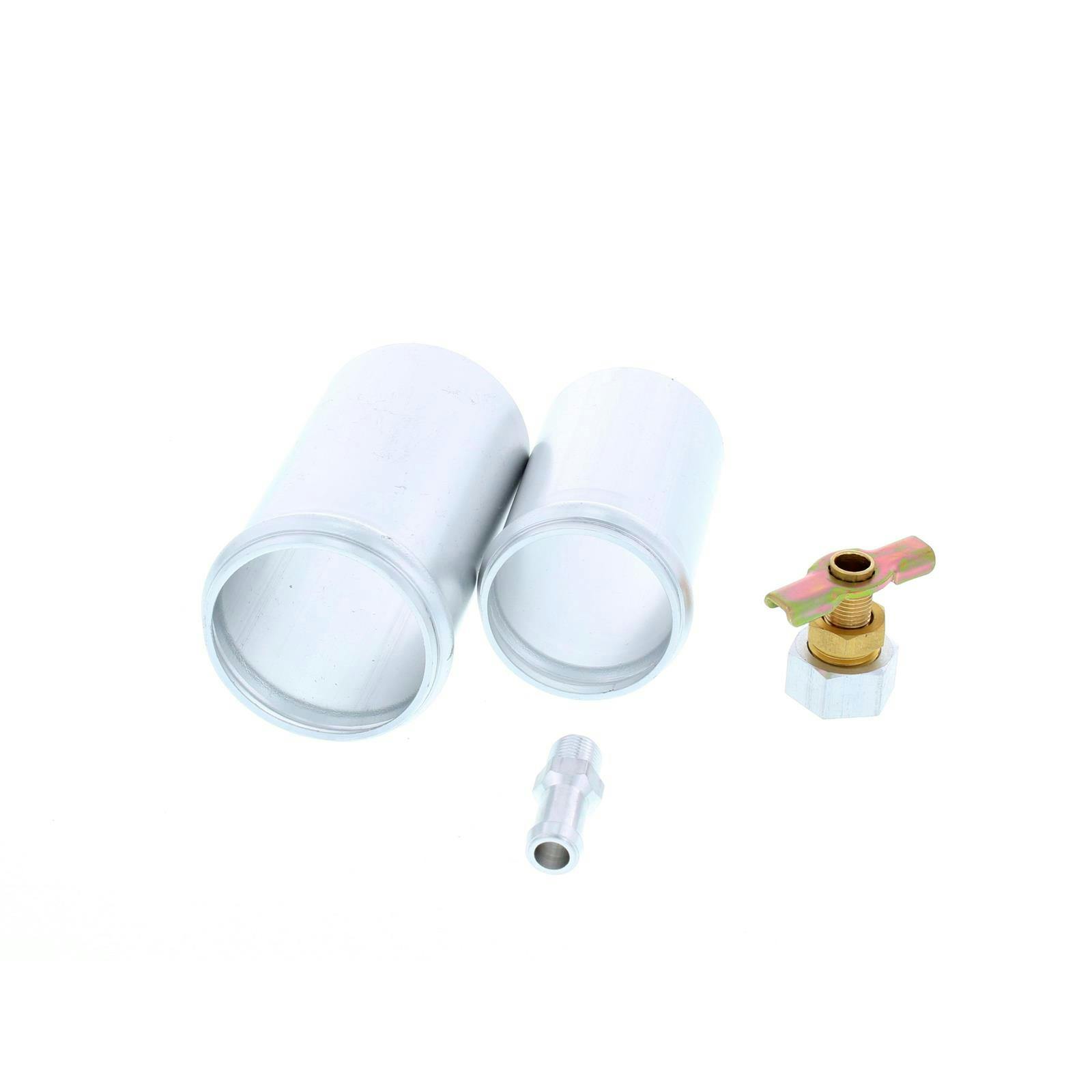 Aluminum Radiator Weld-On Inlet/Outlet Neck Kit w/ Petcock