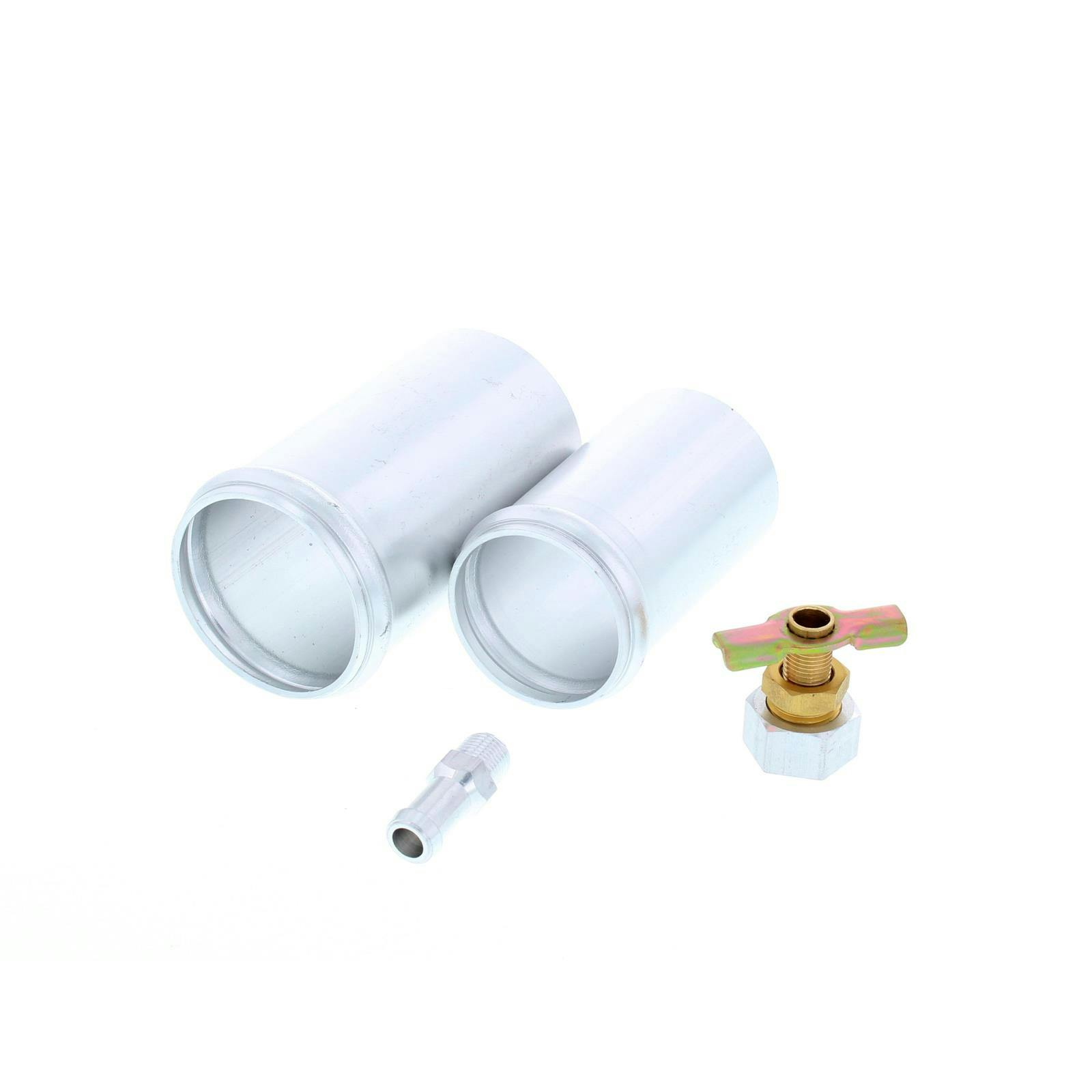 Aluminum Radiator Weld-On Inlet/Outlet Neck Kit w/ Petcock