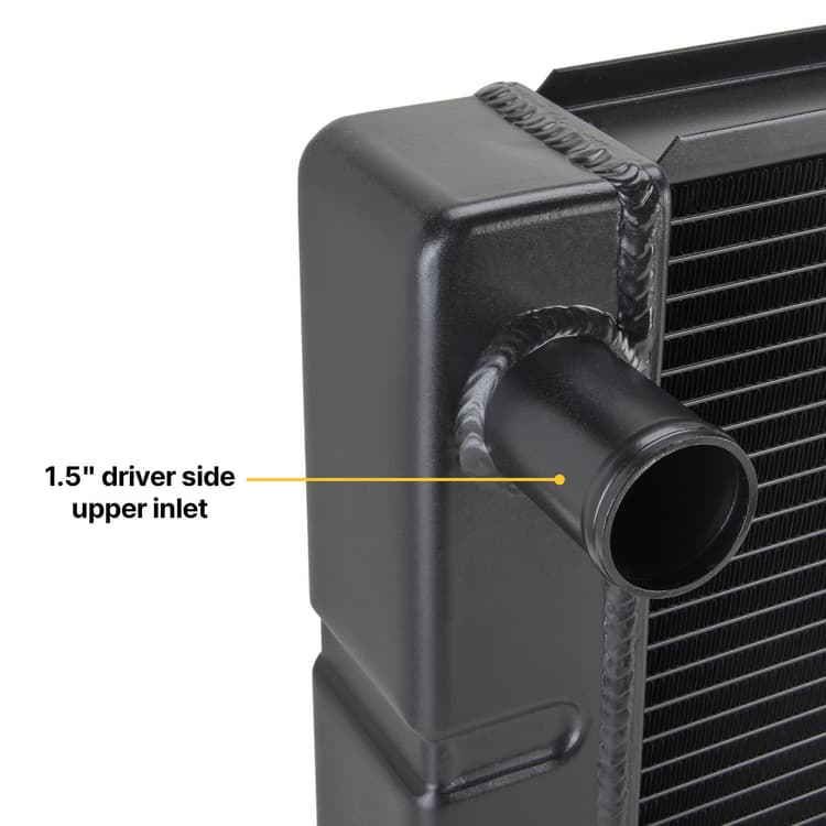 Speedway Chevy SBC/BBC Aluminum Radiators, Universal Fit, Black